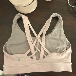 Lulu lemon sports bra light pink